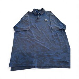 Peter Miller Blue Camo Golf style Polo Shirt